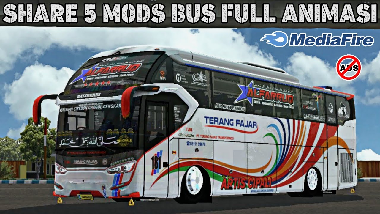 SHARE 5 MODS BUS FULL ANIMASI TERBARU | MOD BUSSID TERBARU