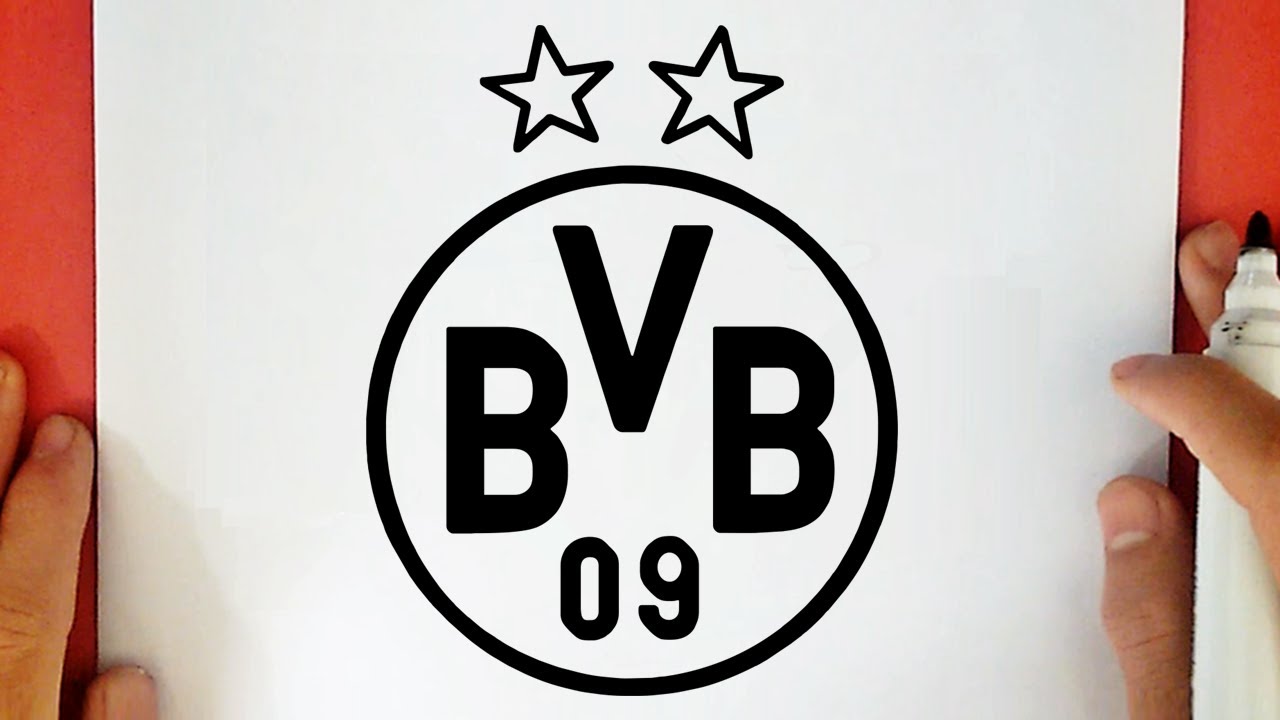 COMMENT DESSINER LE LOGO DU BORUSSIA DORTMUND