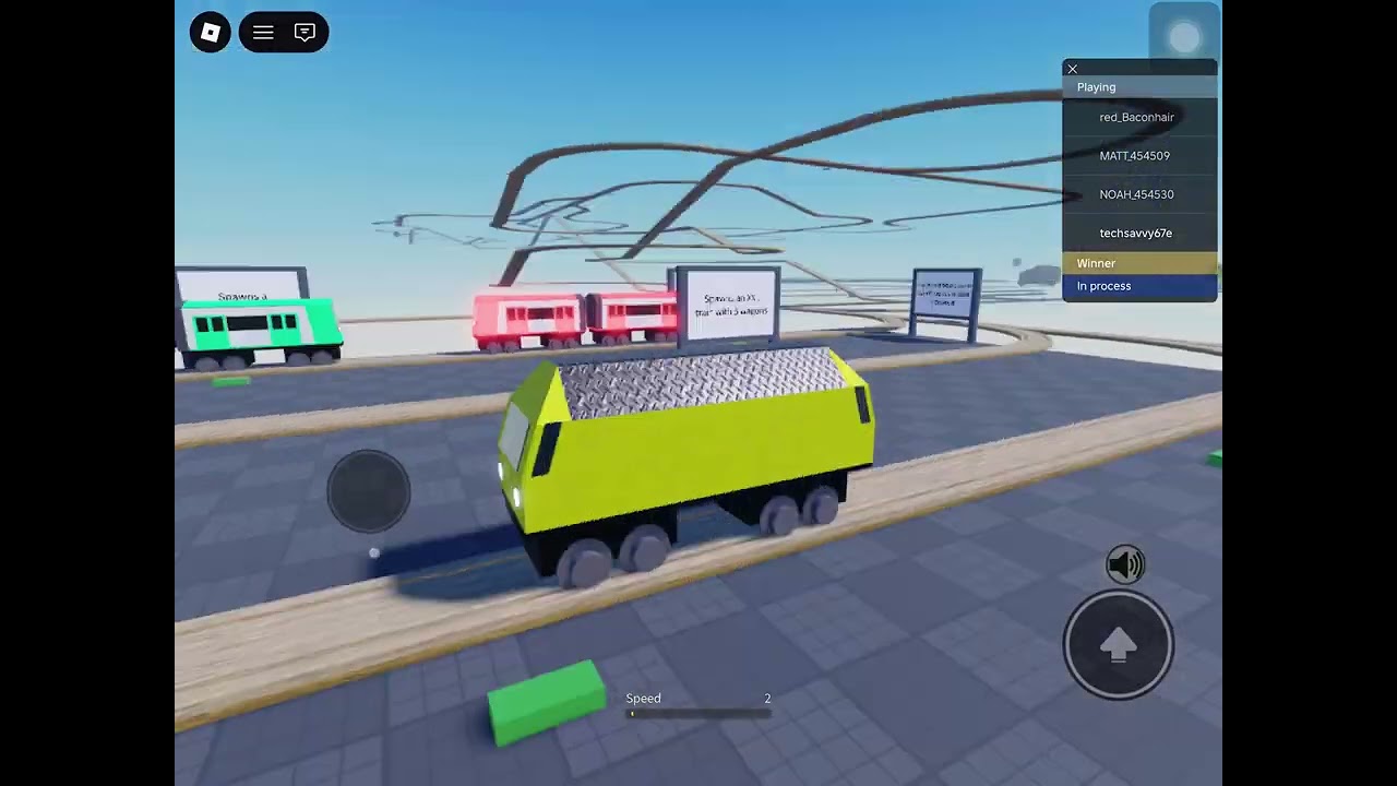 Derailments in Drive the train to the end in Roblox
