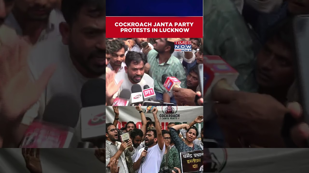 Abhijeet Dipke Leads Protest Of Cockroach Janta Party Protests In Lucknow | CJP Protest #Shorts