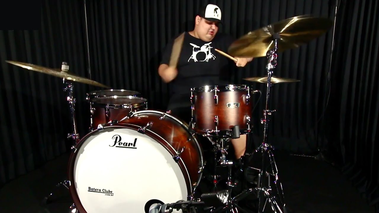 Bateria Pearl Wood-Fiberglass Cocoa Burst 26