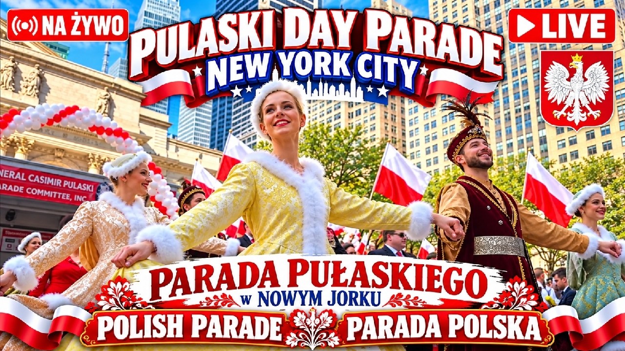 🇵🇱 Pulaski Day Parade NYC LIVE Parada Pułaskiego w Nowym Jorku NA ŻYWO 🇵🇱 PARADA POLSKA