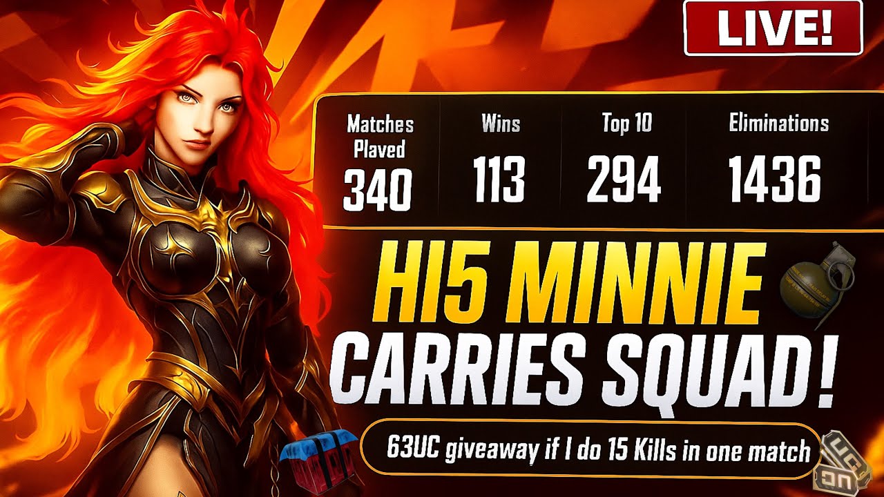 PUBG MOBILE LIVE - Hi5 Minnie #pubg #girlgamer #pakistan #live
