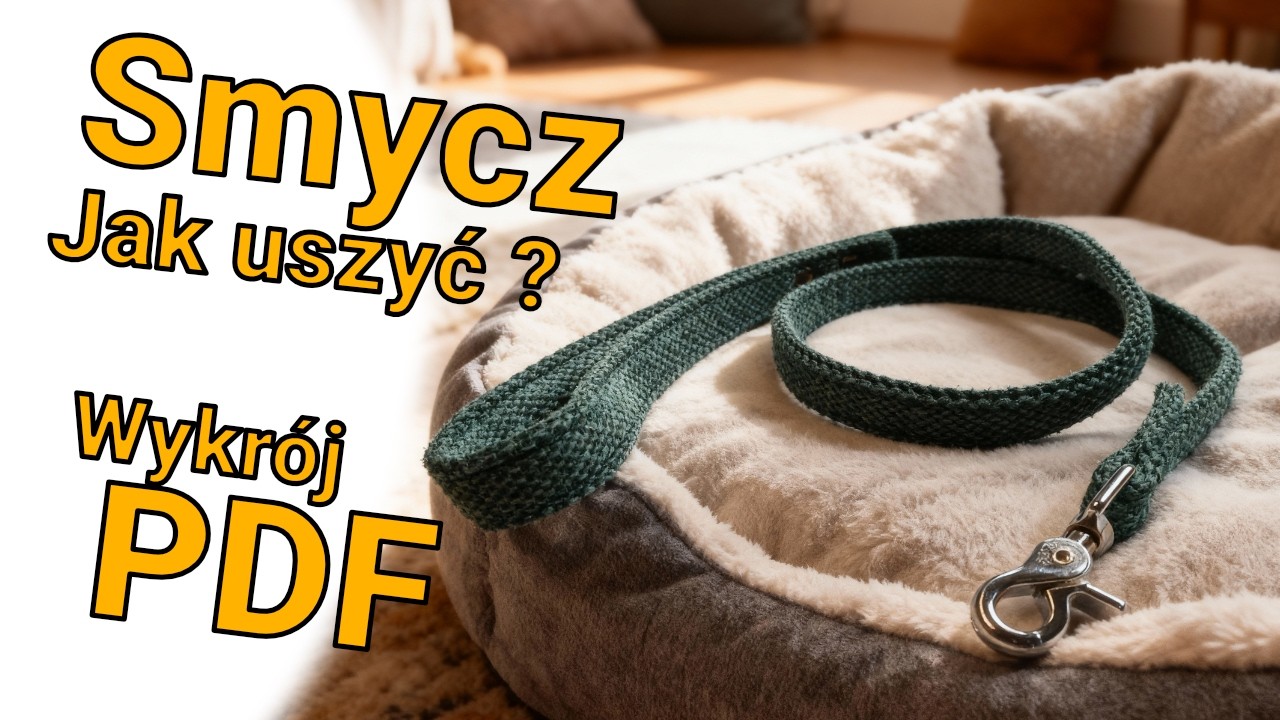 Smycz dla psa - szycie na maszynie krok po kroku - wykrój PDF