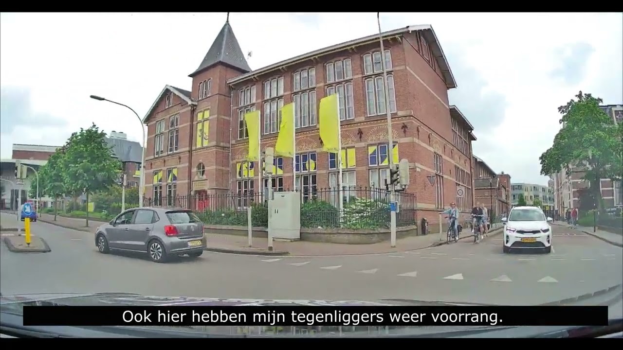 Linksaf op het kruispunt, voorsorteren