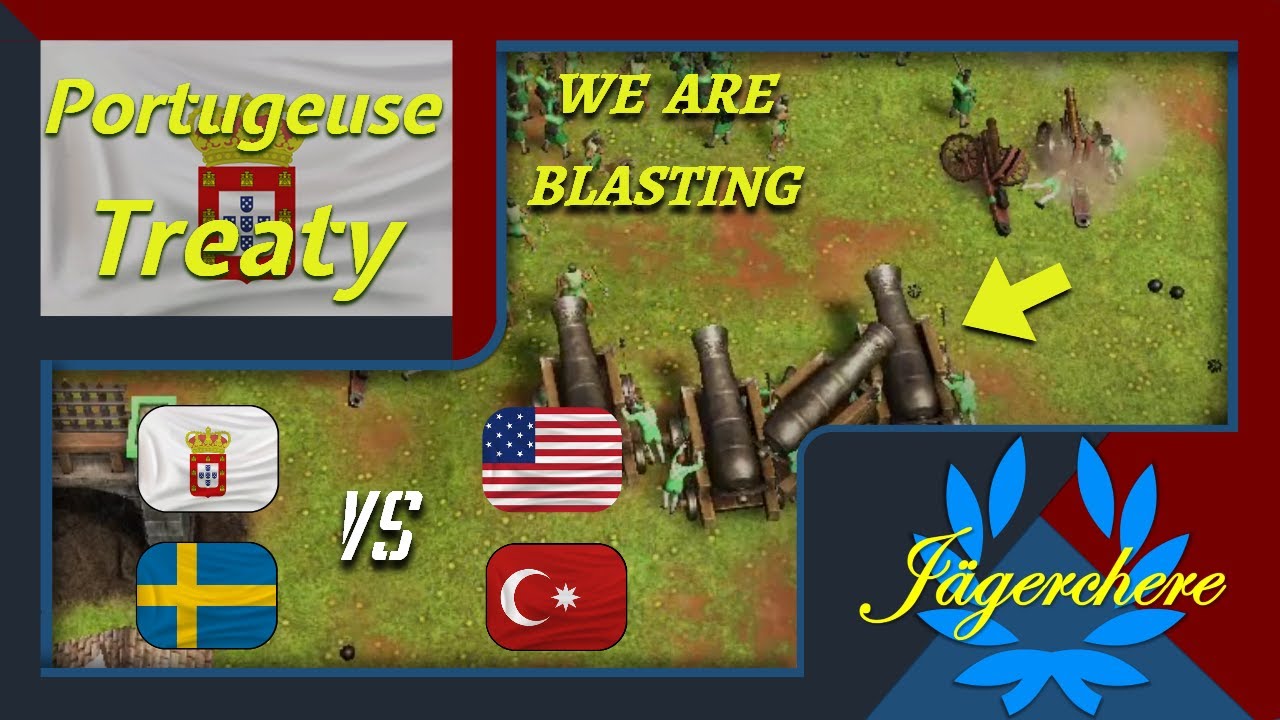 Lil Bombard Abusing | 2v2 Treaty With Portuguese | AOE III: DE