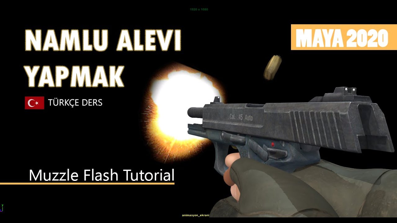 namlu alevi yapmak / muzzle flash tutorial in maya