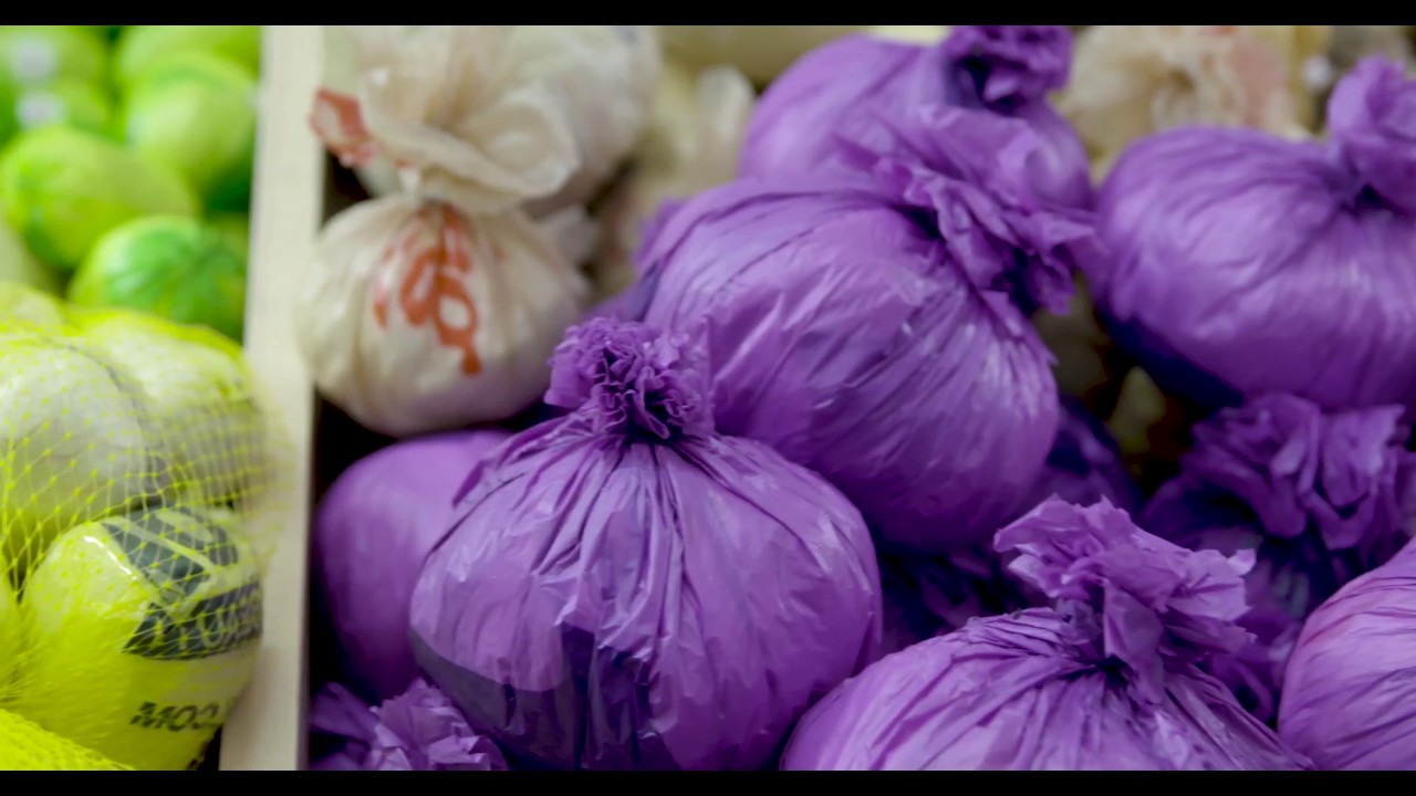 New York's Plastic Bag Store stocks groceries made from single-use bags