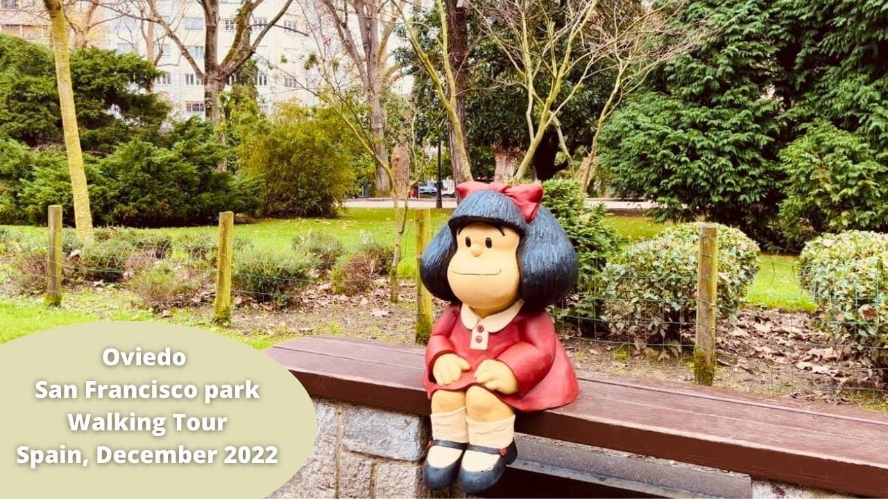 Oviedo, Asturias, San Francisco park in the heart of the city, Spain- North of Spain 4k