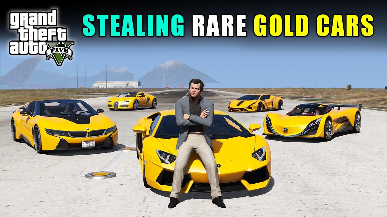 GTA 5 : Collecting RARE GOLD SUPERCARS in GTA 5!