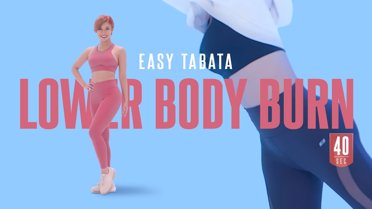 EASY TABATA 21-2 Hard : LOWER BODY BURN (🤹&zwj;♀️이지타바타 21-2 : 하체 라인 정리하기 40초 버전🌞)