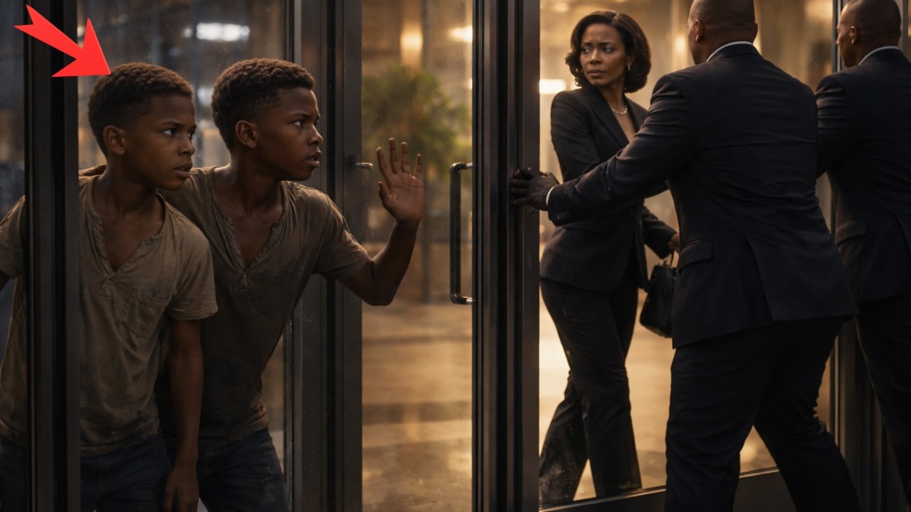 Black billionaire woman rushed inside for safety -- two Black poor boys were locked out by guards