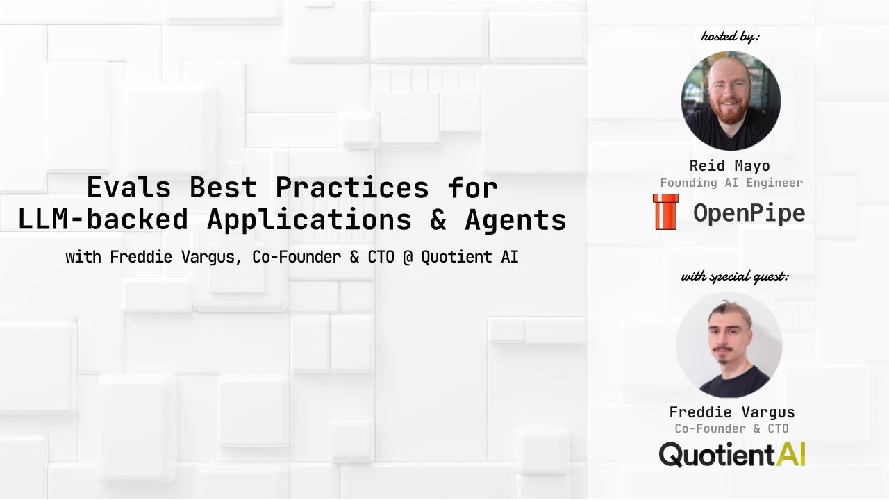 Evals Best Practices for GenAI Apps | w/ Freddie Vargus Co-Founder and CTO @ QuotientAI