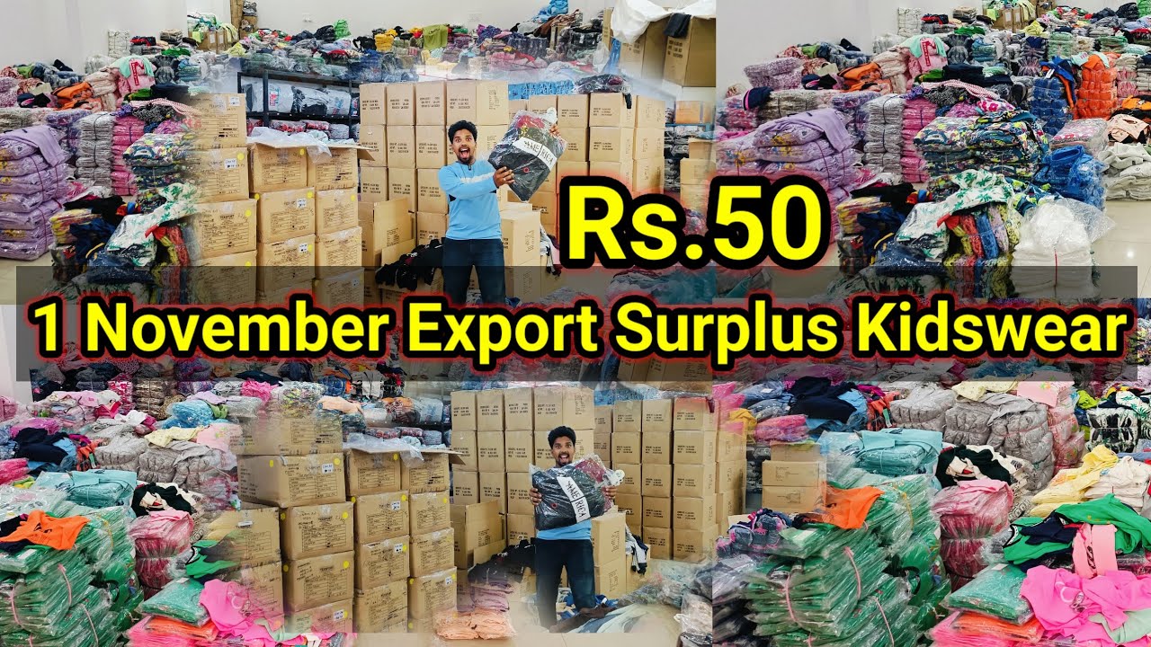 1 November export surplus kidswear