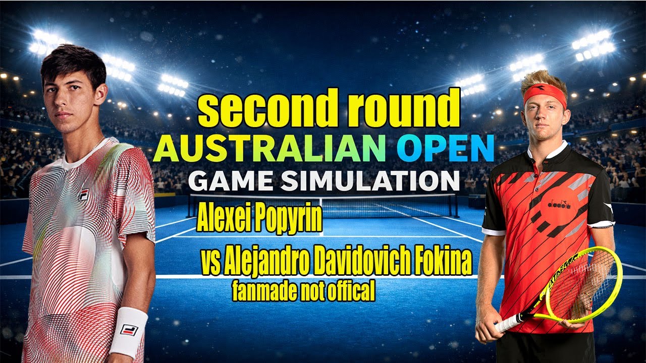 Australian Open Alexei Popyrin   vs Alejandr Davidovich Fokina [21 Jan 2026] | Gameplay Simulation