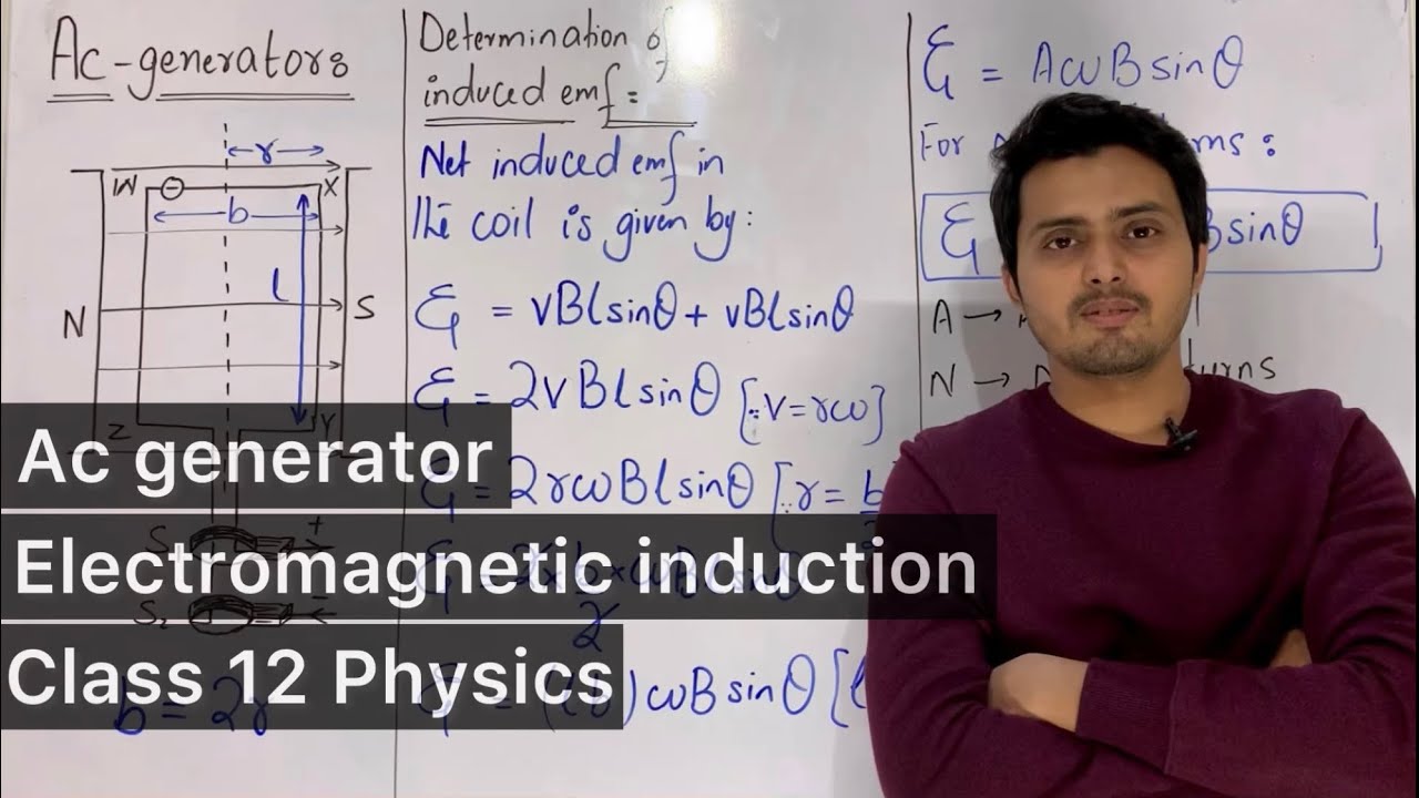 Ac generator || Alternating current generator || Electromagnetic induction || Class12 || Physics