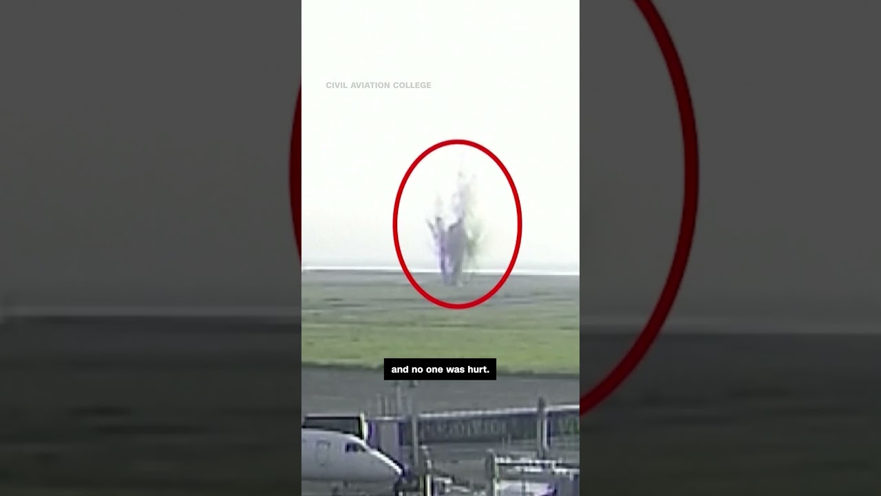 Cameras capture WWII bomb exploding at Japanese airport