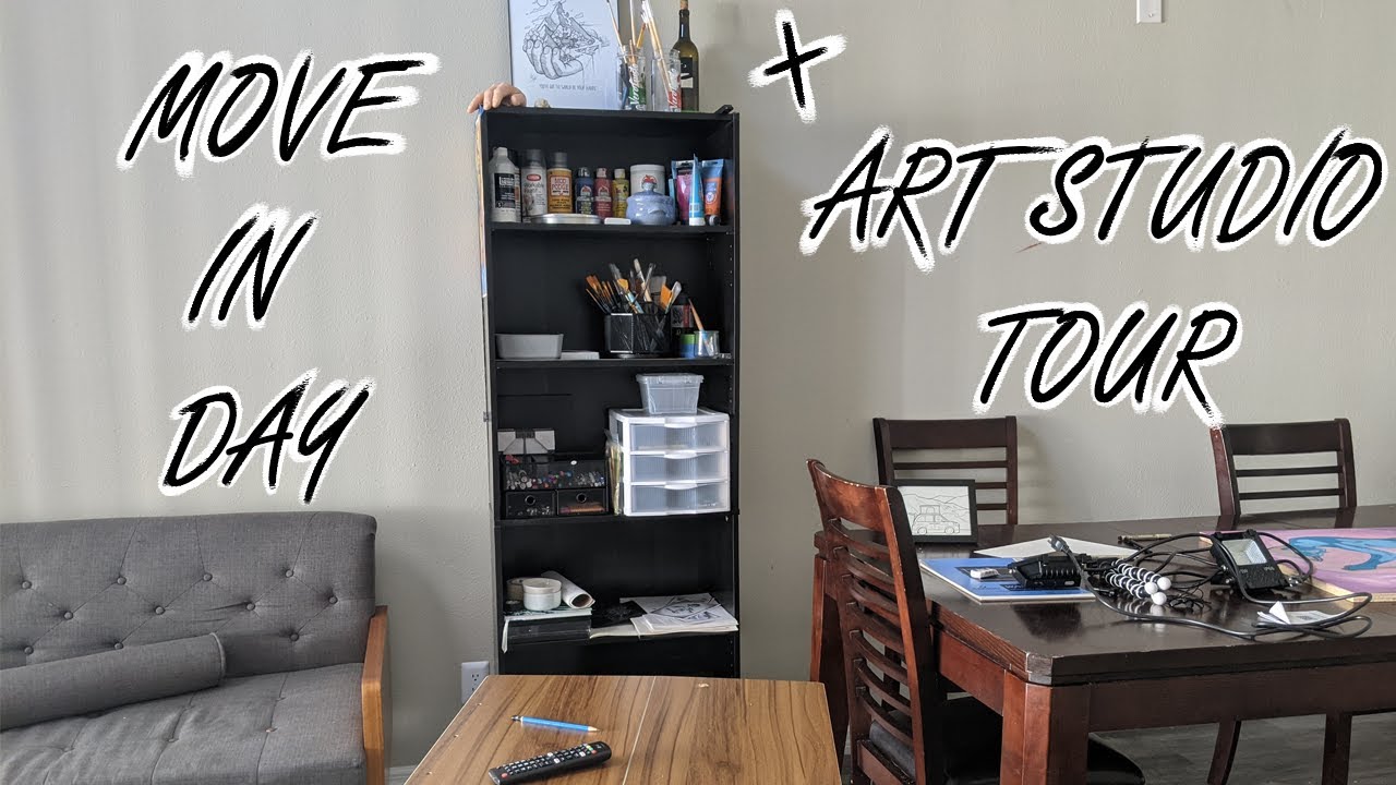 MOVING IN and setting up + ART STUDIO TOUR | ART VLOG
