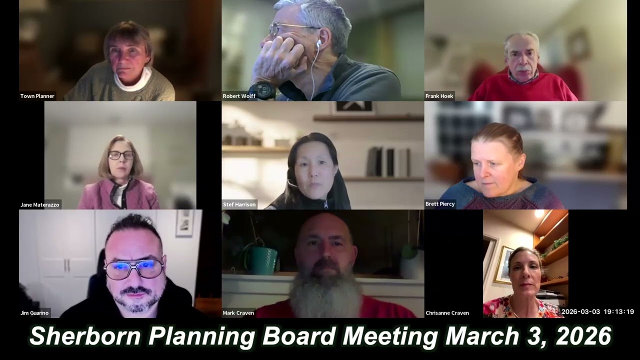 Sherborn Planning Board Meeting March 3, 2026
