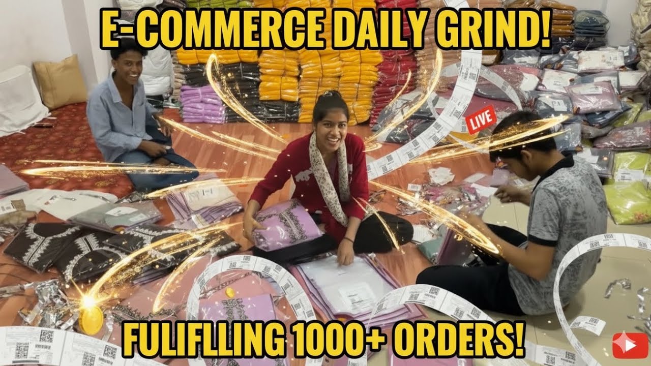 Vlog-62|| EK DIN MEIN 1000+ ORDERS! 😱 | E-commerce Business Daily Vlog