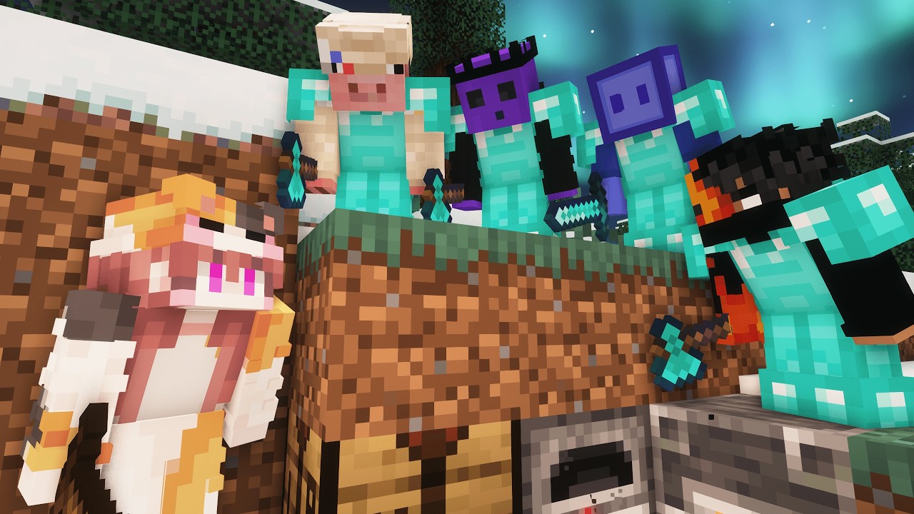 Minecraft Speedrunner VS 4 Hunters (Manhunt)