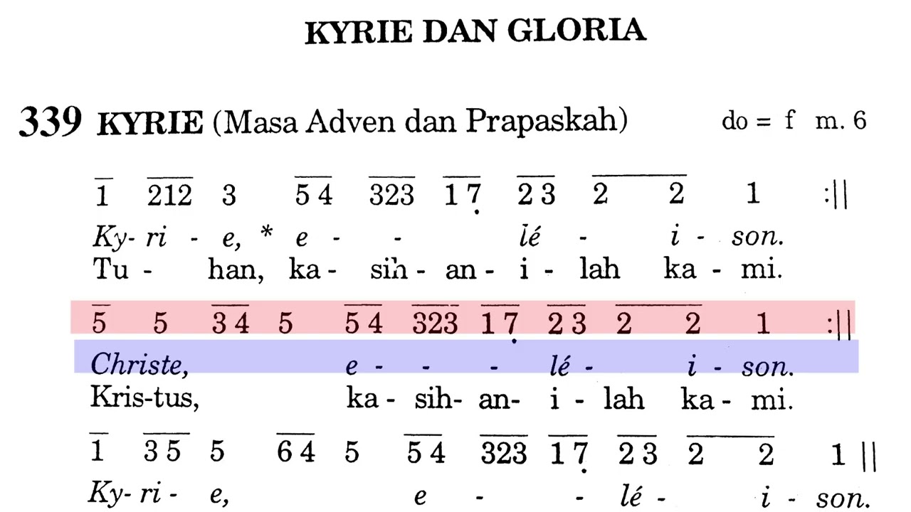 PS 339 Kyrie Masa Adven & Prapaskah