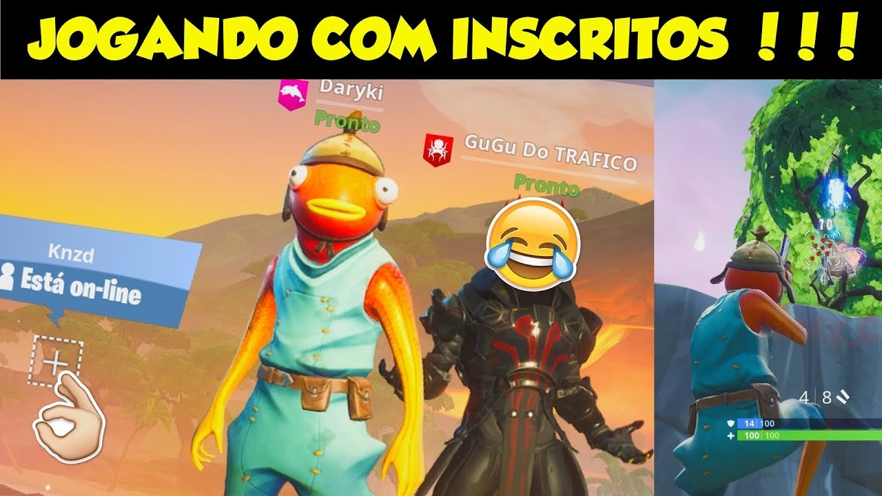 Jogando com INSCRITOS !!! (encontrei um inscrito traficante) 😱😂