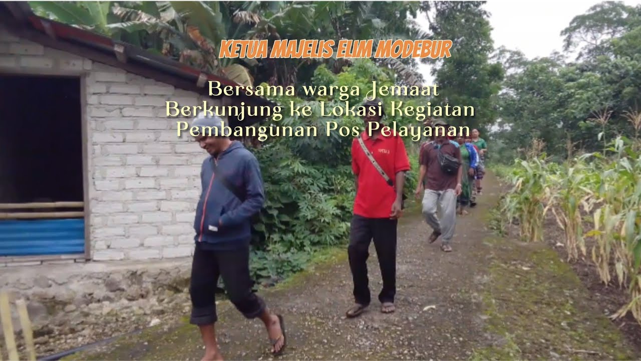 KMJ ELIM MODEBUR bersama warga berkunjung ke Lokasi Kegiatan Pembangunan Pos Pelayanan QUM'RAN
