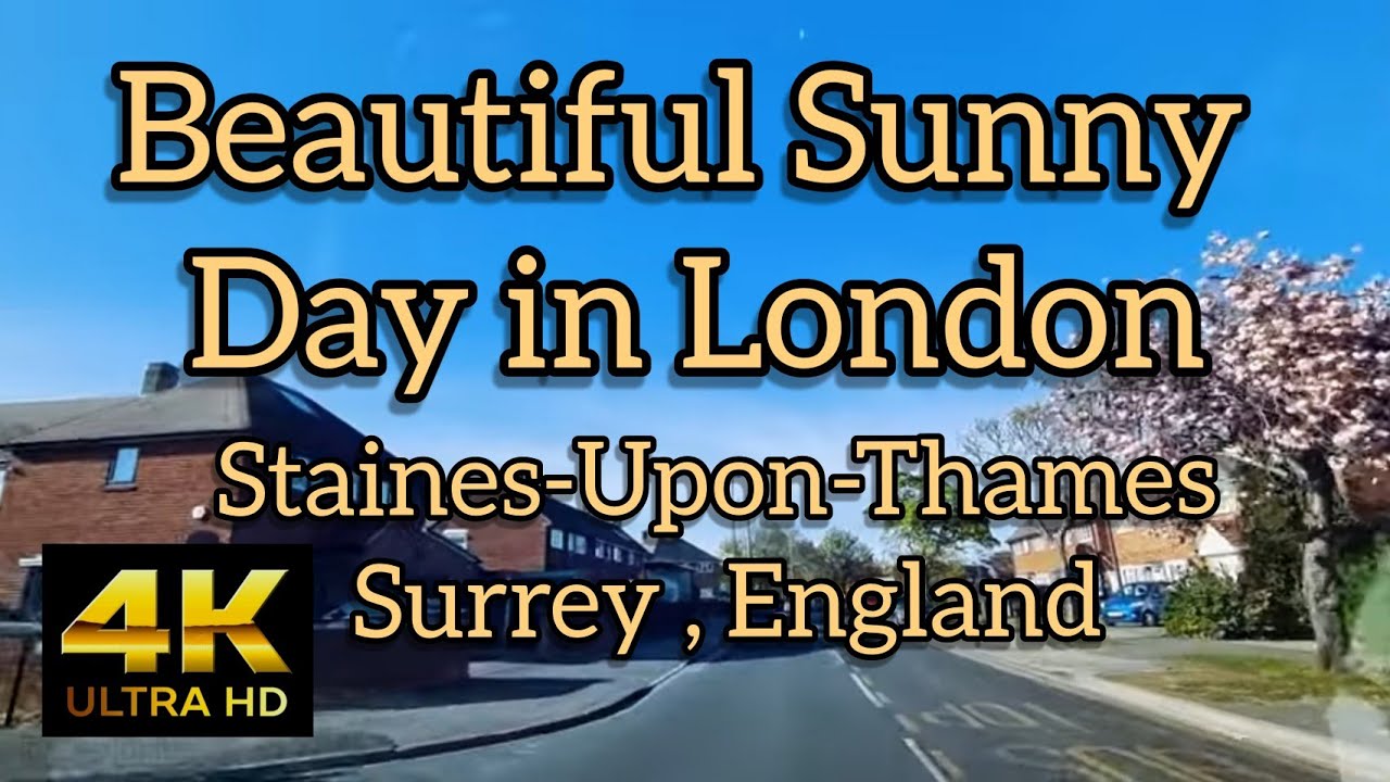 Travelling Staines to Heathrow then back to Staines - 4K