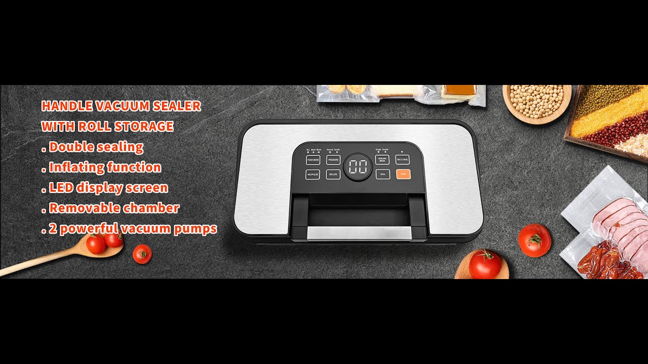 YUMYTH fully automatic with Double sealing and Inflating function vacuum sealer VS8001