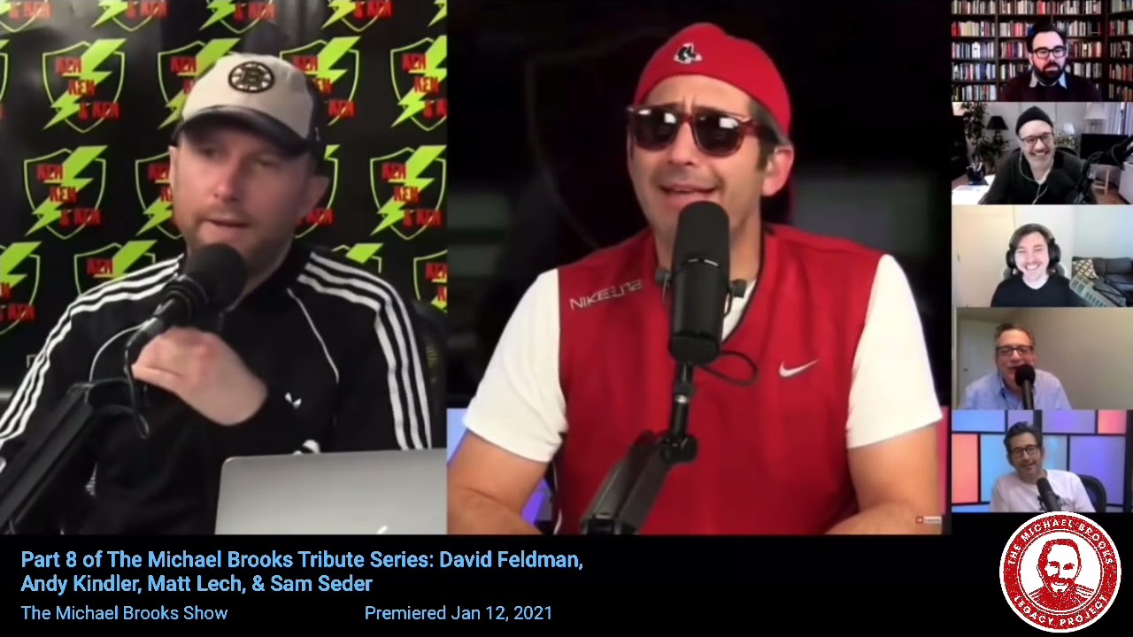 Sam Seder watching clips of his and Michael Brooks' Comedy