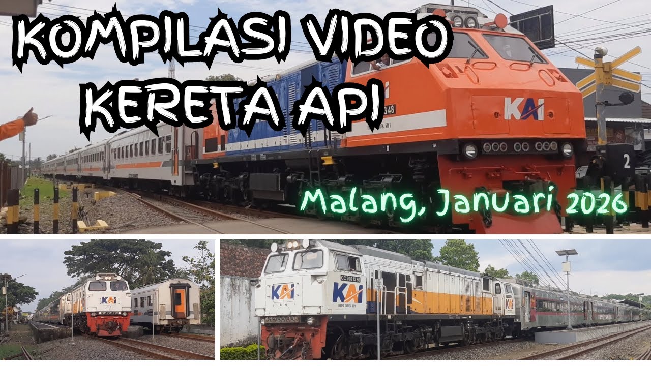 Kompilasi Kereta Api Malang Januari 2026: Semboyan 35 Menggelegar di Perlintasan!