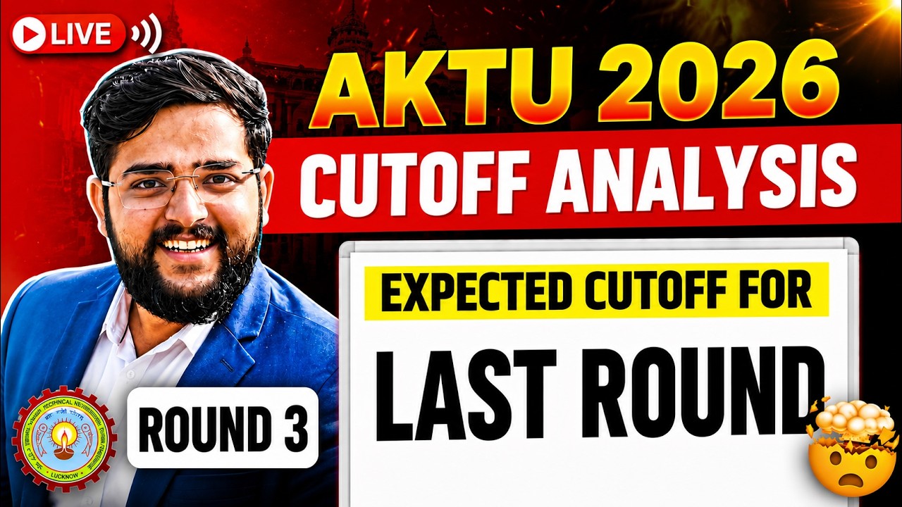 AKTU Round 3 Cutoff 2026 LIVE 🔥 Round 4 में कितनी Rank तक College मिलेगा? | UPTAC Analysis