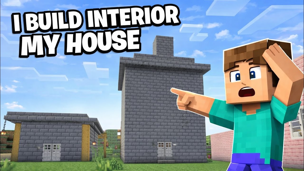 I BULID INTERIOR FOR MY HOUSE IN MINECRAFT #MINECRAFT