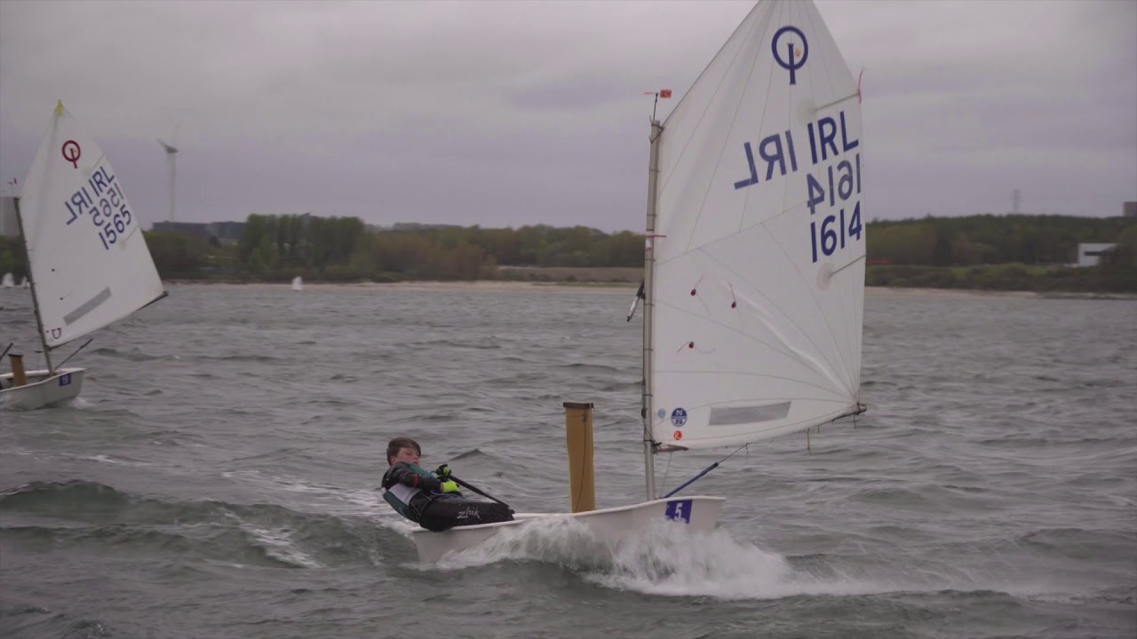Optimist sailing at the 2019 Irish Sailing Youth National Championships