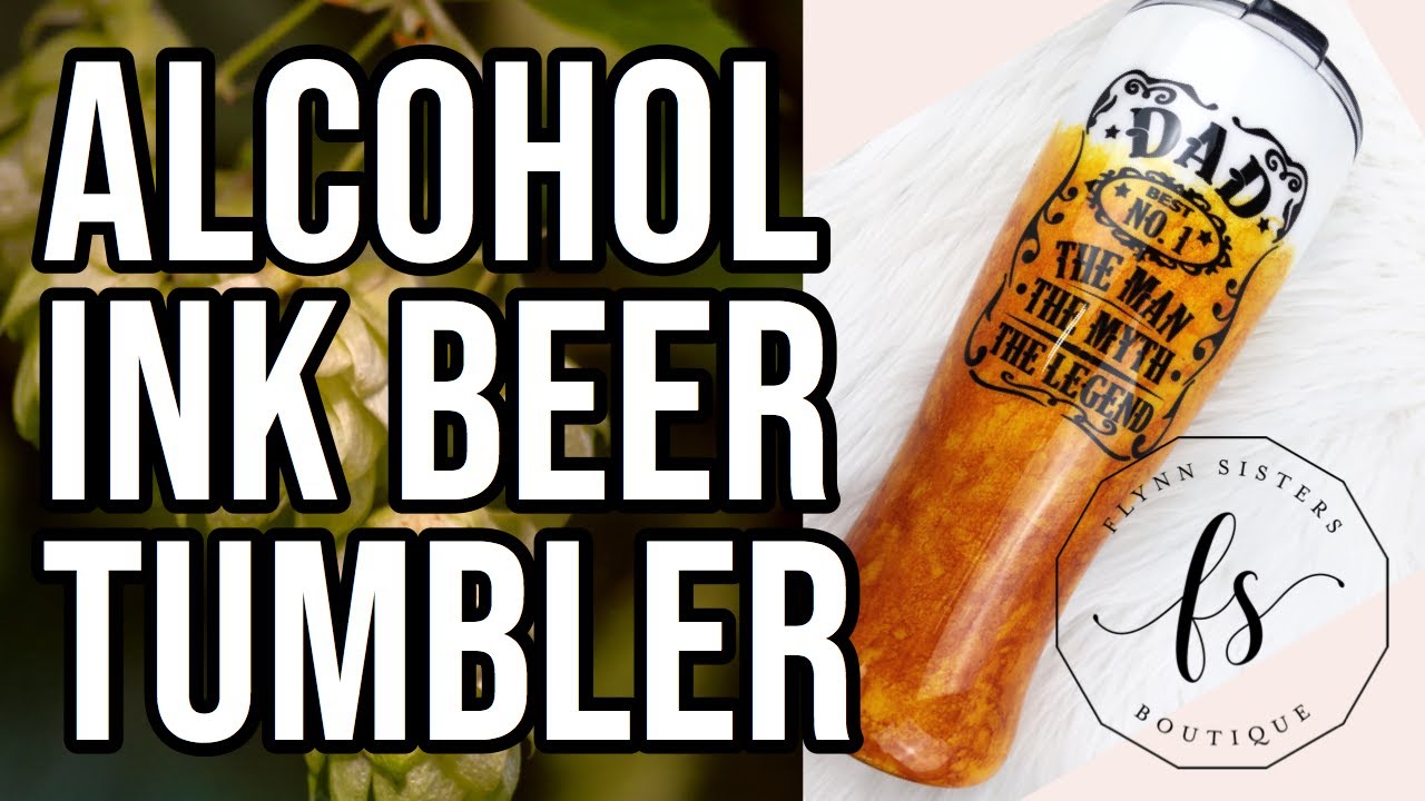 Alcohol Ink Beer Tumbler