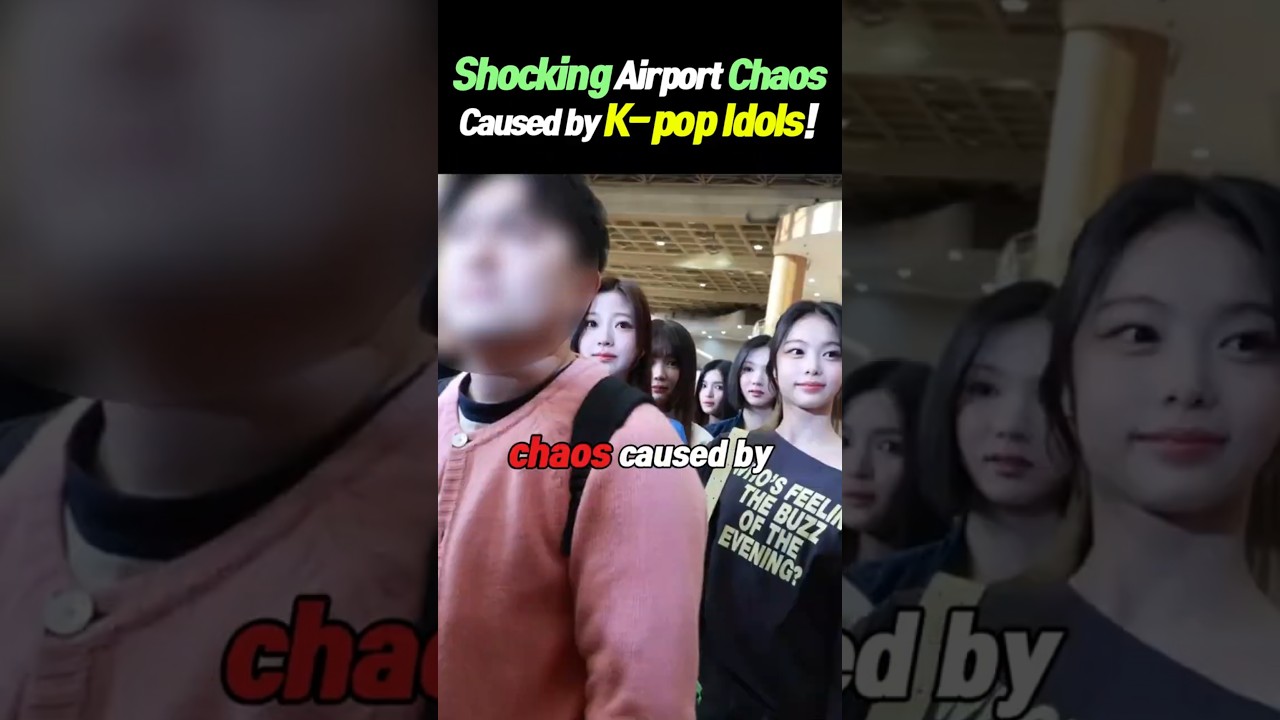 Shocking Airport Chaos Caused by K-pop Idols!  #kpop #kpopnews
