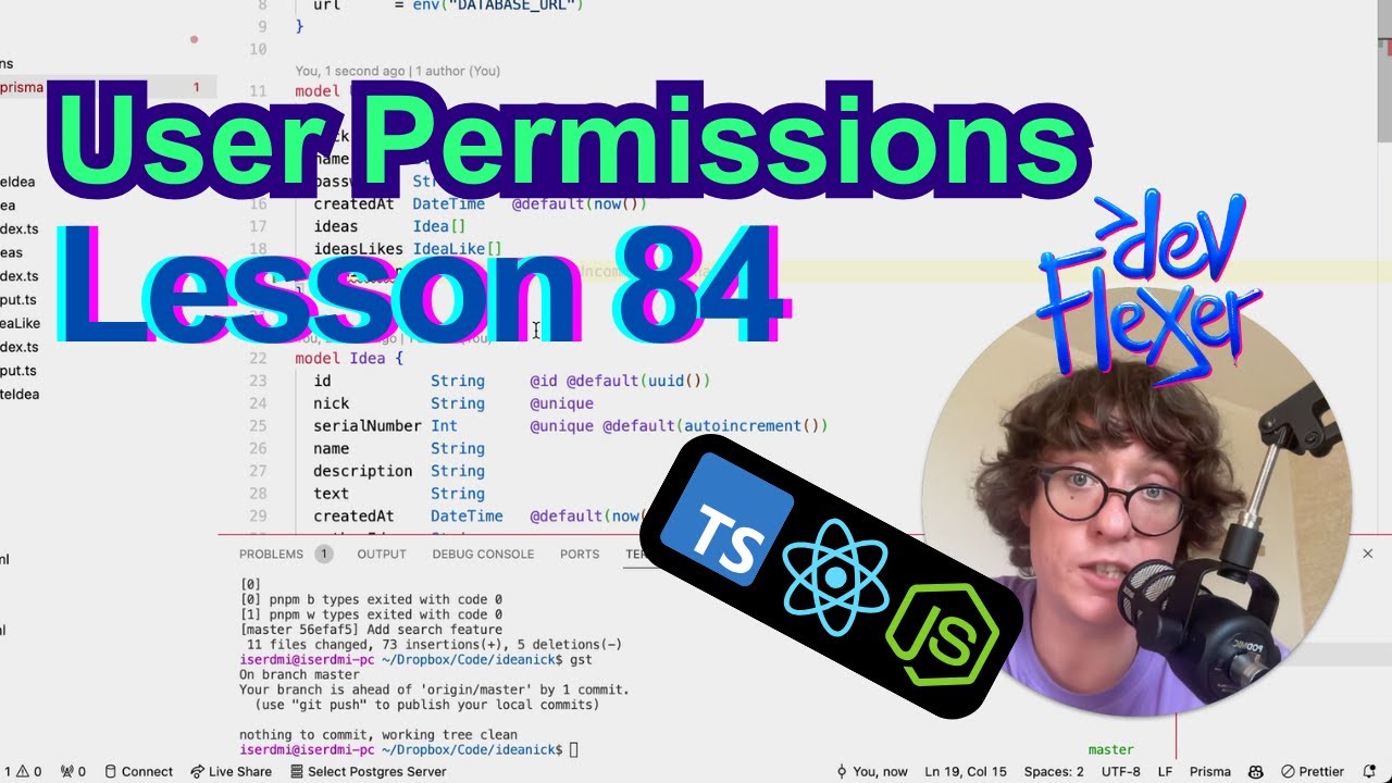 Lesson 84. User Permissions (TypeScript, Node.js, React)