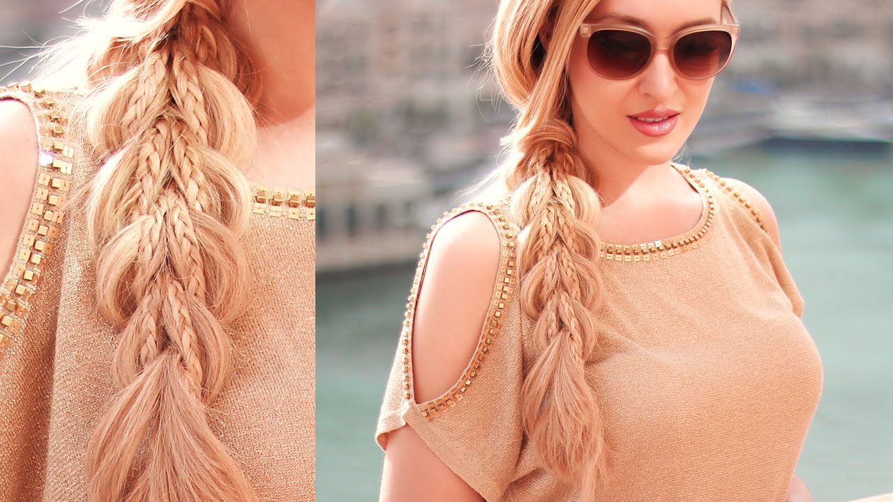 Dragon Tail Split braid aka Pull Through braid ❤ Hairstyle for long hair tutorial
