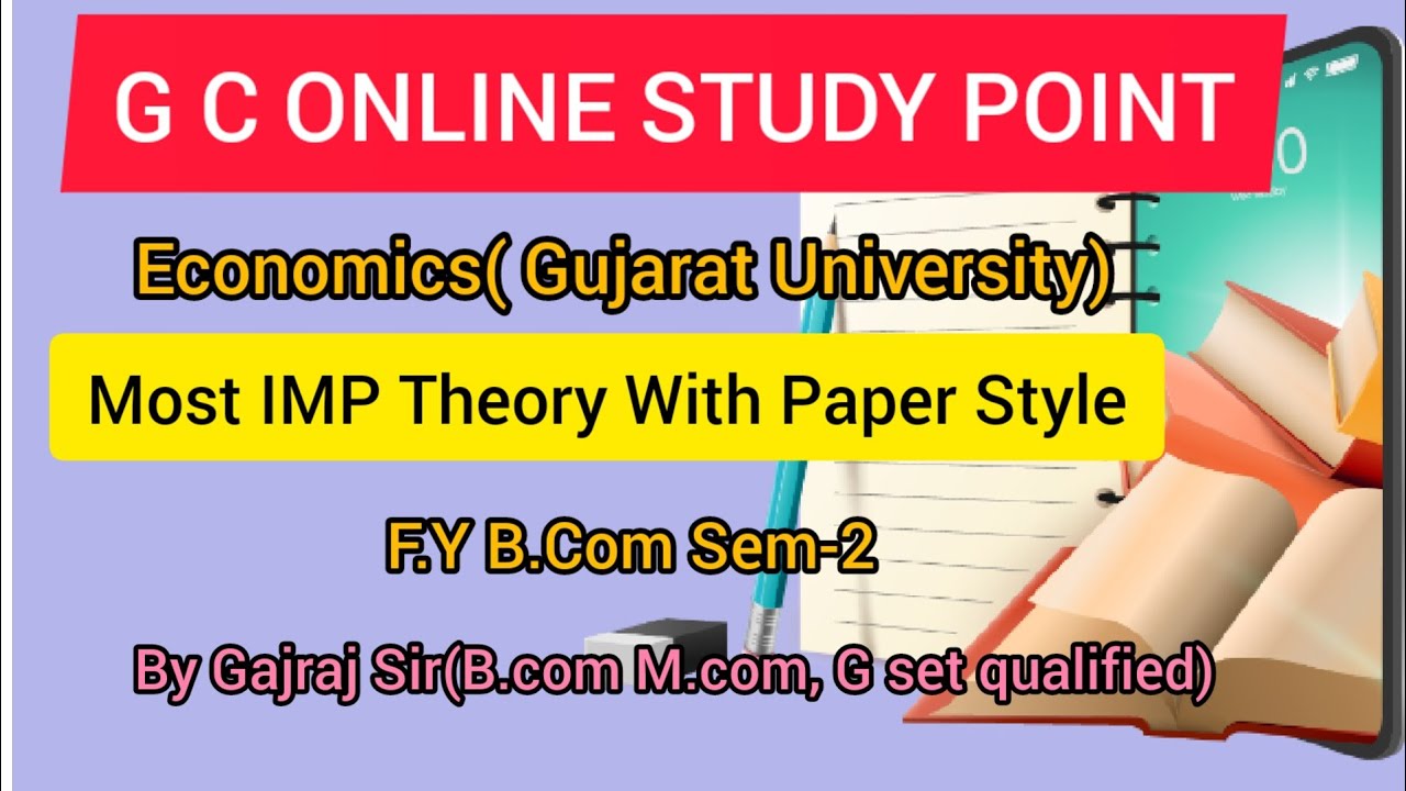 IMP Questions|Economics|F.Y B.Com Sem-2|Gujarat University|By Gajraj Sir