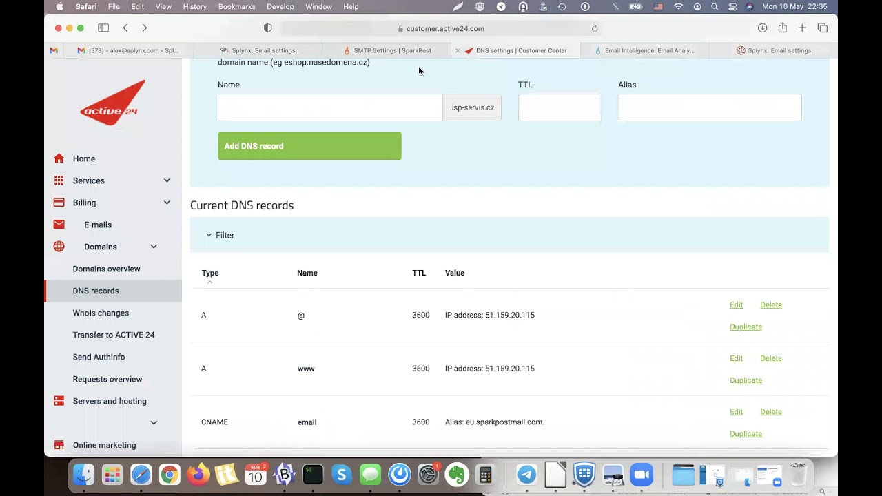 14.1 Connecting SMTP Sparkpost.com service | Splynx