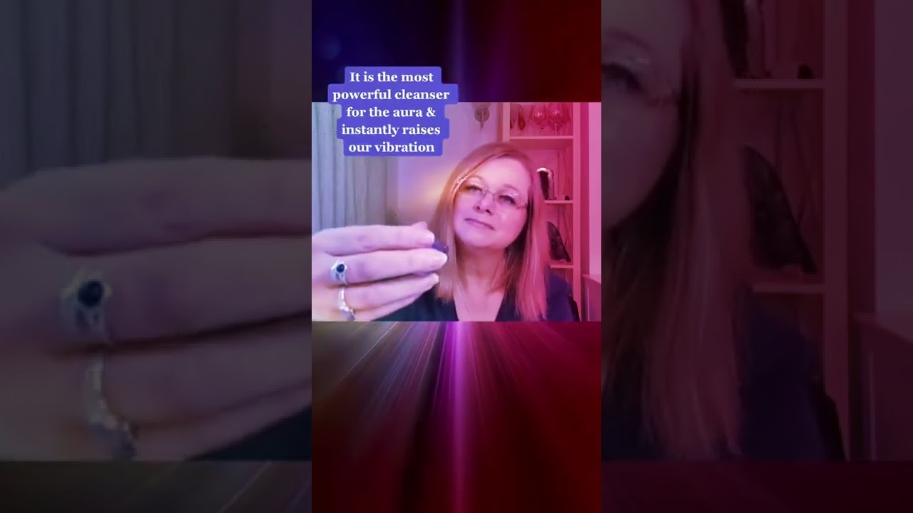 Violet flame Reiki aura cleanse. Asmr amethyst crystal healing #shorts
