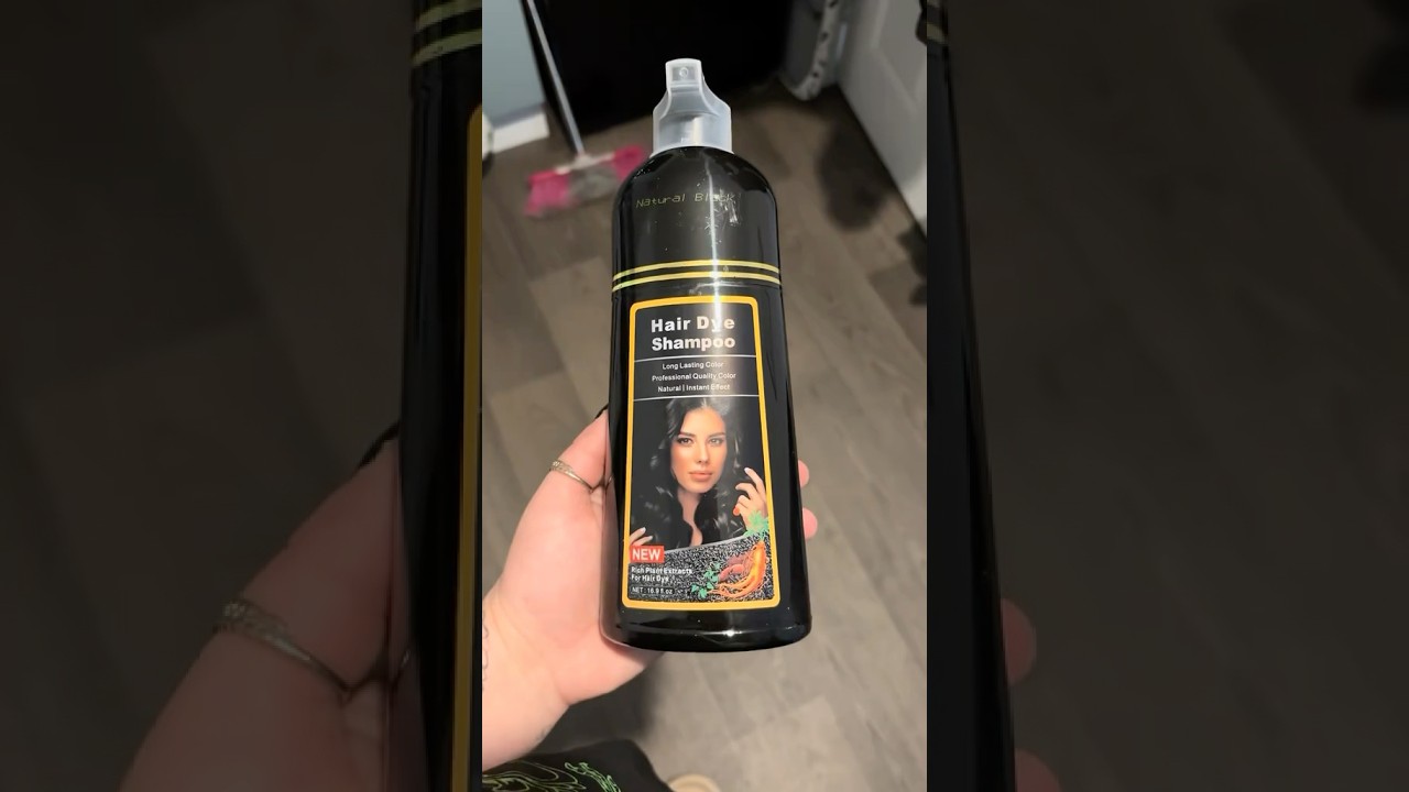 Black hair dye shampoo 🖤 linked in description