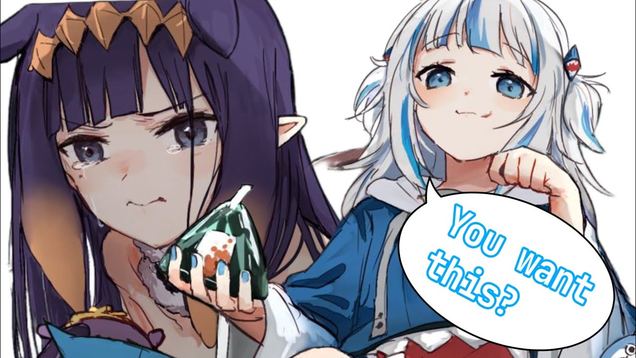 Gura trolls Ina by buying all mentaiko onigiri!