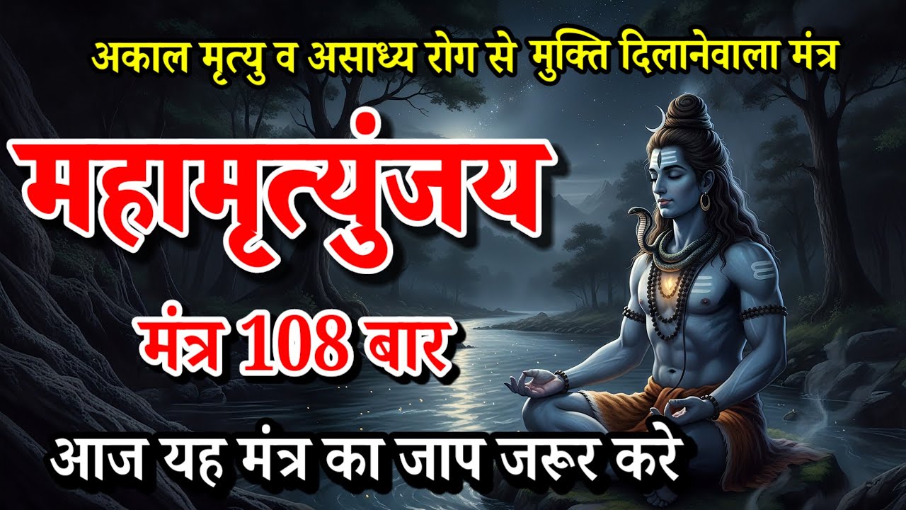 महामृत्युंजय मंत्र | Mahamrityunjay mantra 108 times fast | maha mrityunjay mantra #mahadev🙏