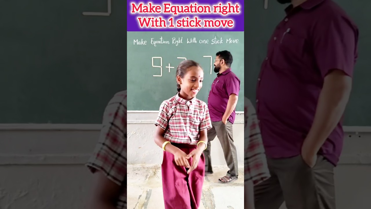 Make the equation right with 1 stick move. #education #maths #school #students #class #youtubeshorts