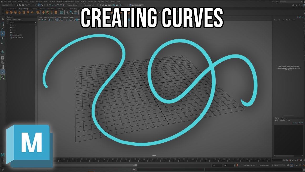 Maya - Creating & Editing Curves for Modelling & Animation