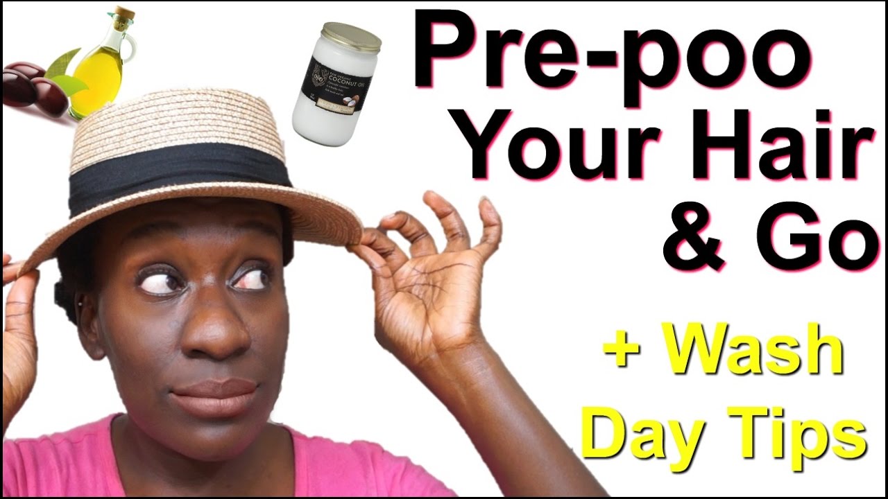 How To Pre Poo Natural Hair On The Go | Wash Day Prepoo Tips (4c Hair)