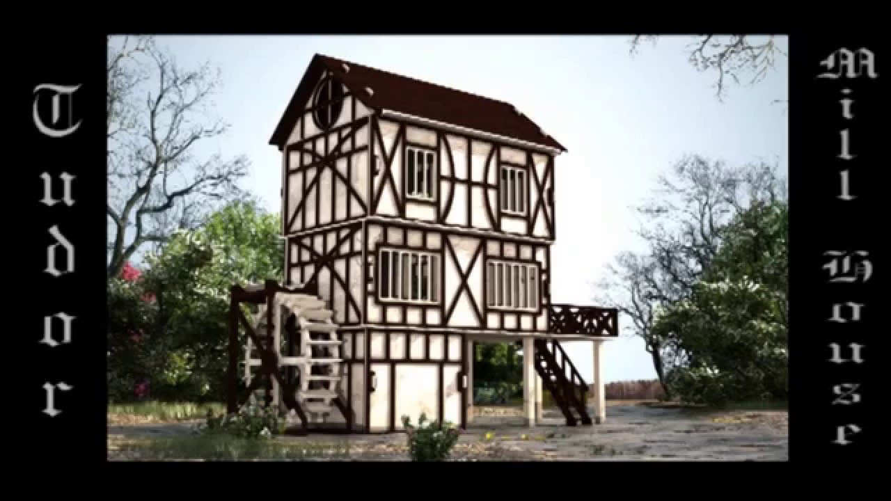 Tudor Mill Dollhouse CNC Router laser cutter plans DXF CDR
