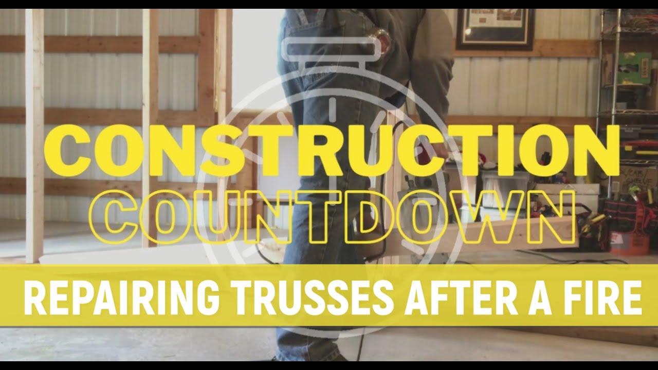 Fire Damage Restoration in a Home | Truss Repair | Building Code Tips
